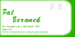 pal beranek business card